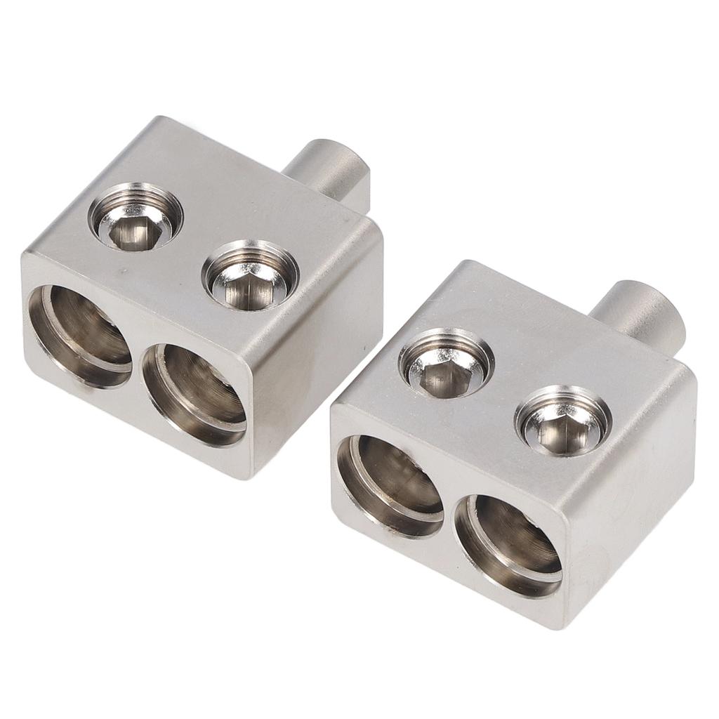 2 stk Bilstereoforsterker Dobbel 10 Gauge til 10 Gauge Forsterkerinngangsredusere Utladningsflaske Ett Punkt