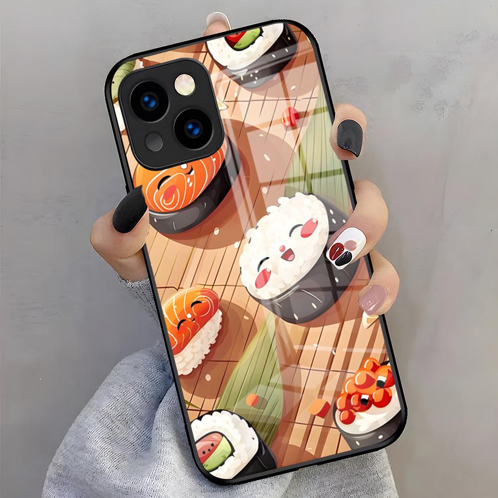 Cartoon Sushi Good Phone Case For IPhone 17 Pro Max 16 15 14 Pro Max 13 11 X Xs Xr 8 7Plus Glass Cover
