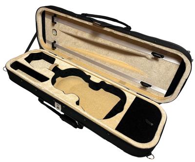 Natura Style Full Size Violin Case String Instrument Bag X (Black Beige)