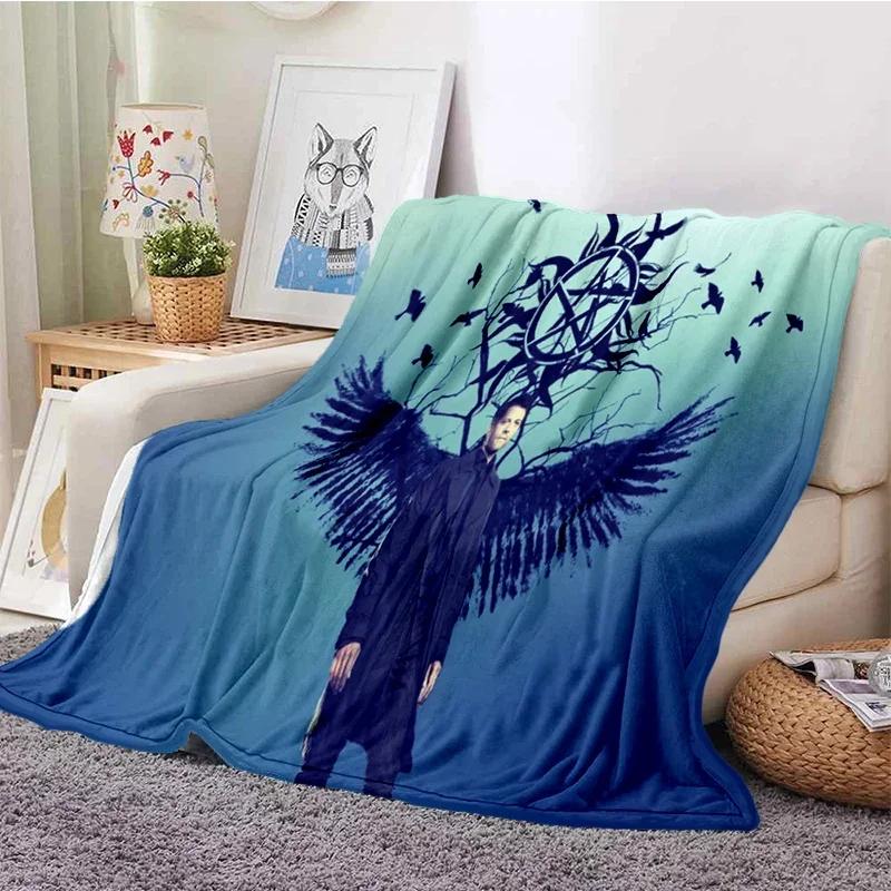 

3D Принт Сверхъестественное Одеяло Мягкий Чехол на Диван Плед Флисовый Гобелен Легкий Теплый Постельные Одеяла для Спальни Дивана 75x100cm