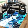 1pc Blue Ranger Chair Mat: Anime Cartoon Design, Non-Slip Carpet for Office, Home Decor, Living Room, Bedroom, Game Room - Perfect Gift for Fans!Y054