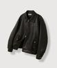 Mood Inside Leather Stitch Bomber Jacket_Brown