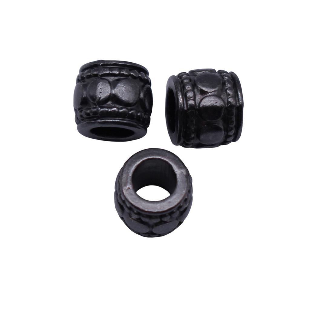 Multi Color Spacer Beads Ornate Metal Big Hole Beads For Jewelry Projects