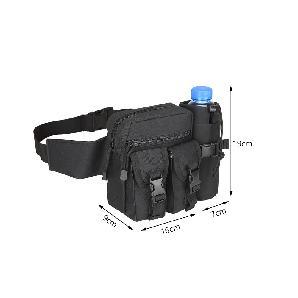 HARUMAKI Waist Military Vertical Large Body Adjustable Front Pocket for Shoulder Hip Perfect for and Other 4L Capacity 2-Way Bag, Multifunctional,