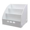 Bibliothèque enfant GINGER HOME CLOUD – Meuble à livres en bois blanc, 3 compartiments, design nuage, 64x53x59 cm