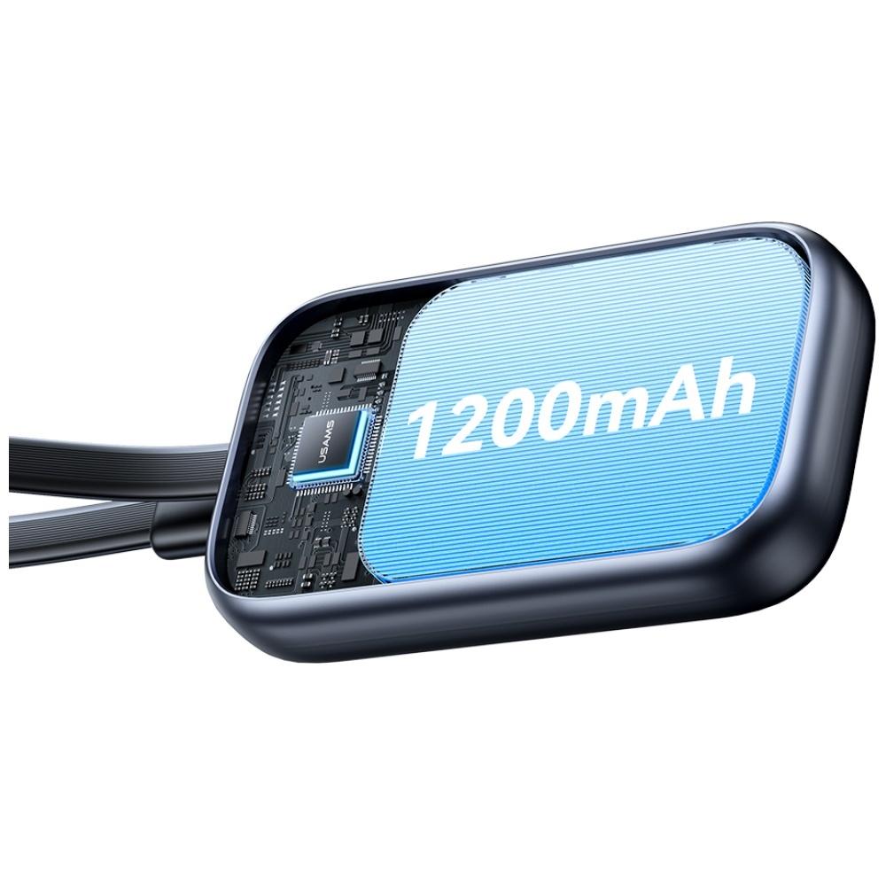 2-in-1 Induction Charger Usams CD245 for Apple Watch with 1200mAh Powerbank + USB-C Cable Titanium