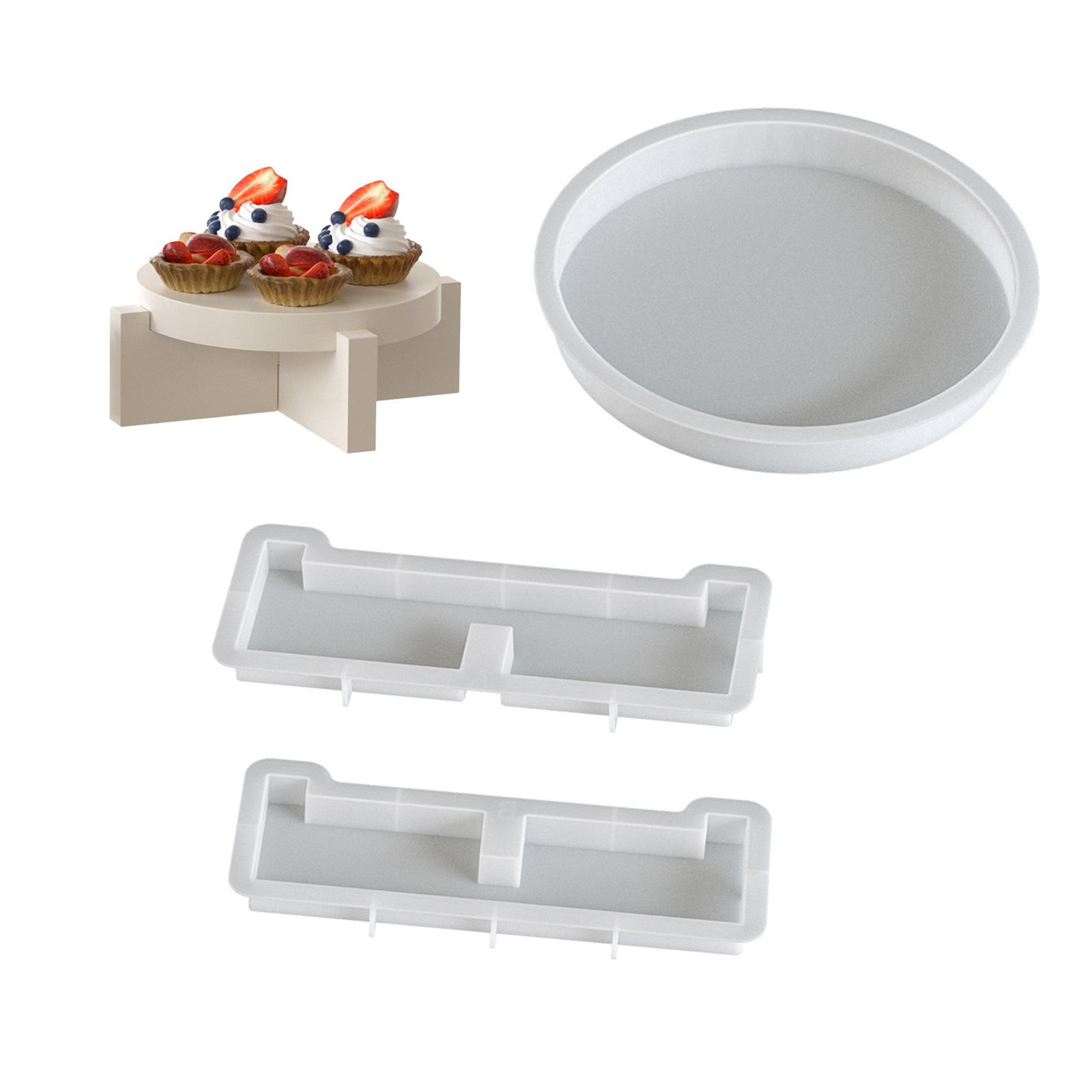 

Practical Round Plate Flexible Silicone Tray With Sturdy Base Great For Dining Table Setting and Event Daily Use