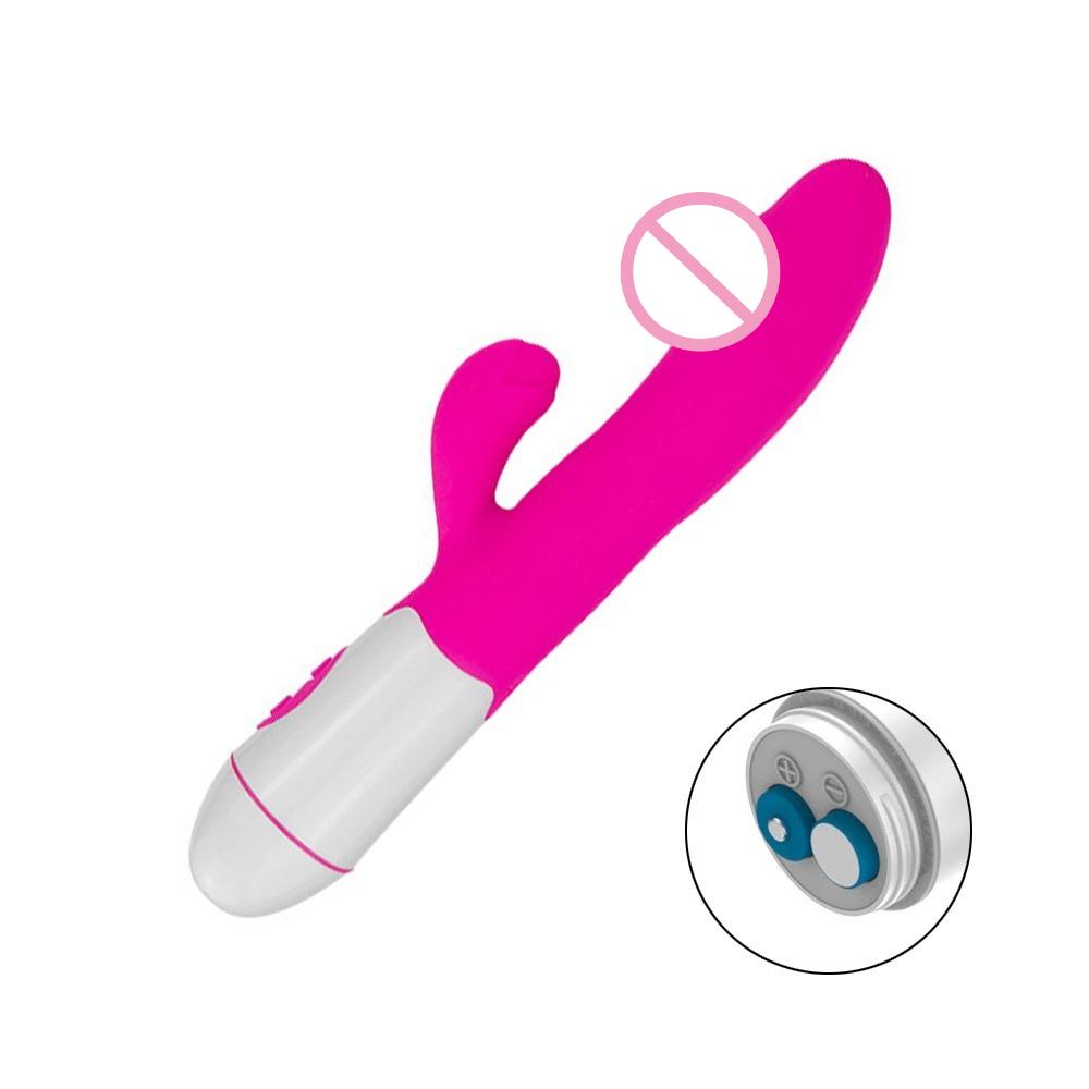 Silicone G Spot Dildo Rabbit Vibrator 30 Speed Rechargeable Women Dildo Female Vagina Clitoris Stimulation Massager Adult Sextoy
