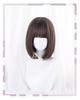 Eileen Bob Cold Brown Wig Natural Fluffy Wig Straight Small Face Effect Net Included Women's