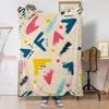 Bunte geometrische Mosaik-Flanell-Druckdecke, geeignet für alle Jahreszeiten, geeignet für Wohnzimmer, Büro, Sofa und Reisen