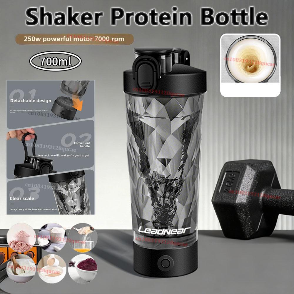 Copo Liquidificador Elétrico Portátil de 700ML Copo Liquidificador Portátil para Leite em Pó Proteína em Pó Liquidificador Copo Misturador Automático Viagem Exterior Esporte Academia