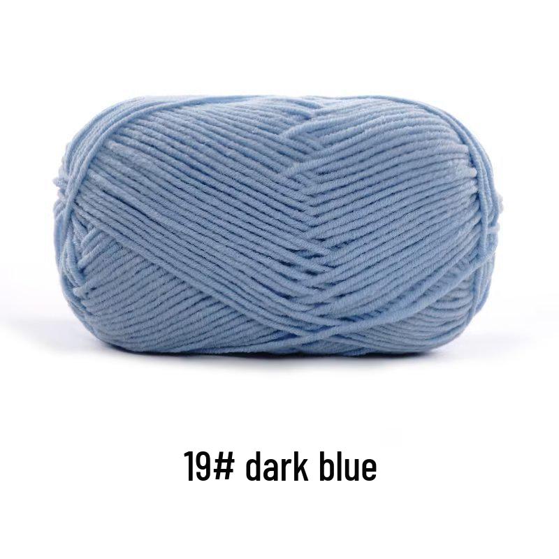 Suhe Meng Xiaoxiao 4-Ply Combed Cotton Milk Yarn for DIY Knitting: Blanket, Hat, Scarf Projects