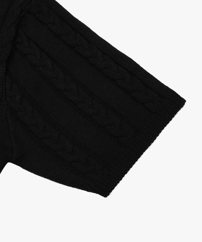 ESN Soft Cable Collar Knit Black