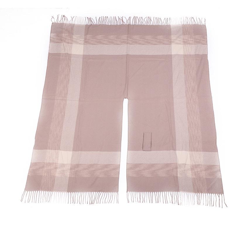 Fringed Cloak Ladies Fixed Strap-On Shawl Minimalist Scarf