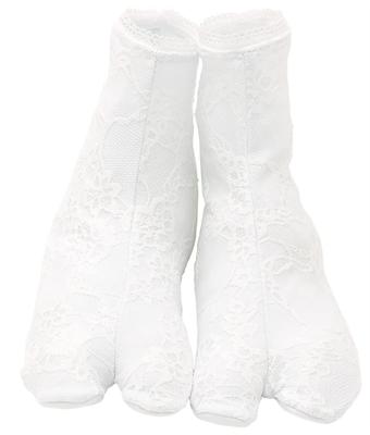 [SOUBIEN] Soubien Tabi Socks, Lace Stretch Tabi, Women's LL, White (sbn-tab10022)