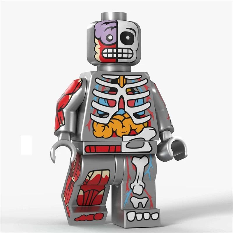 Human Anatomy Bone Structure Assembly Building Blocks Minifigure Toys
