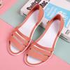 Sandalen mit flacher Sohle vielseitig Kunststoff nass Wasser Gelee Schuhe koreanische Version rutschfest Regenschuhe wasserdicht weiblich Sommer Strandschuhe Fee