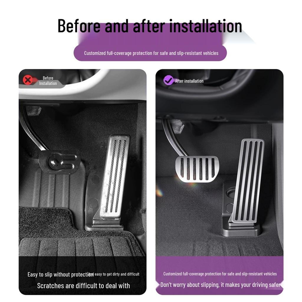 Anti-slip Metal Cover for Xiaomi SU7 Brake Pedal - Wear-resistant Modification Accessory