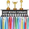 Iron Medal And Trophy Display Rack | Wall-Mounted Sports Achievement Storage Key Hooks Space-Saving For Home, Gym, Office
