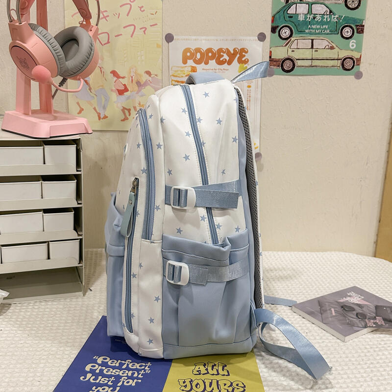Preppy Student School Bag Lightweight Large Capacity Backpack