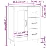 VidaXL Buffet blanc 69,5x34x90 cm bois d'ingénierie 830236