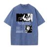 Chainsaw Man Manga Tshirt Makima Print T Shirt Men Women Wash Vintage Tees Clothing Summer Short Sleeve Pure Cotton Tshirt