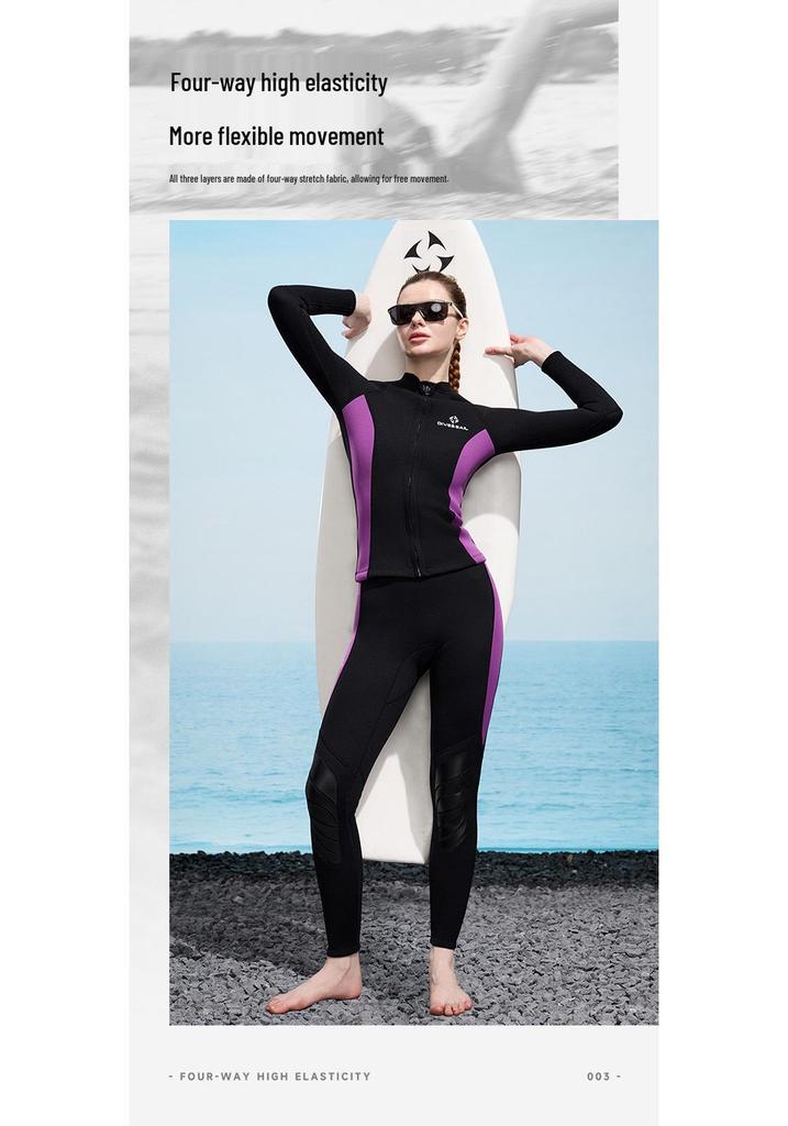 DIVE&SAIL 3MM Neoprene High-Waisted Diving Pants for Cold Protection and Winter Surfing