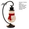 Unique Holiday Gift for Kids Christmas Snowman Lantern, 3D Printed Tabletop Lamp, LED Decorative Figurine with Stand Bedside Nightstand Lamp