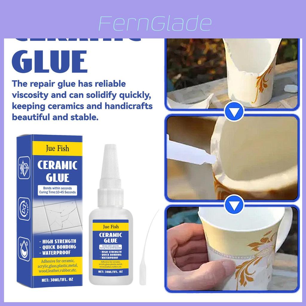 Jue Fish Multi-functional Ceramic Repair Adhesive Fast-drying 30ml For Home Use