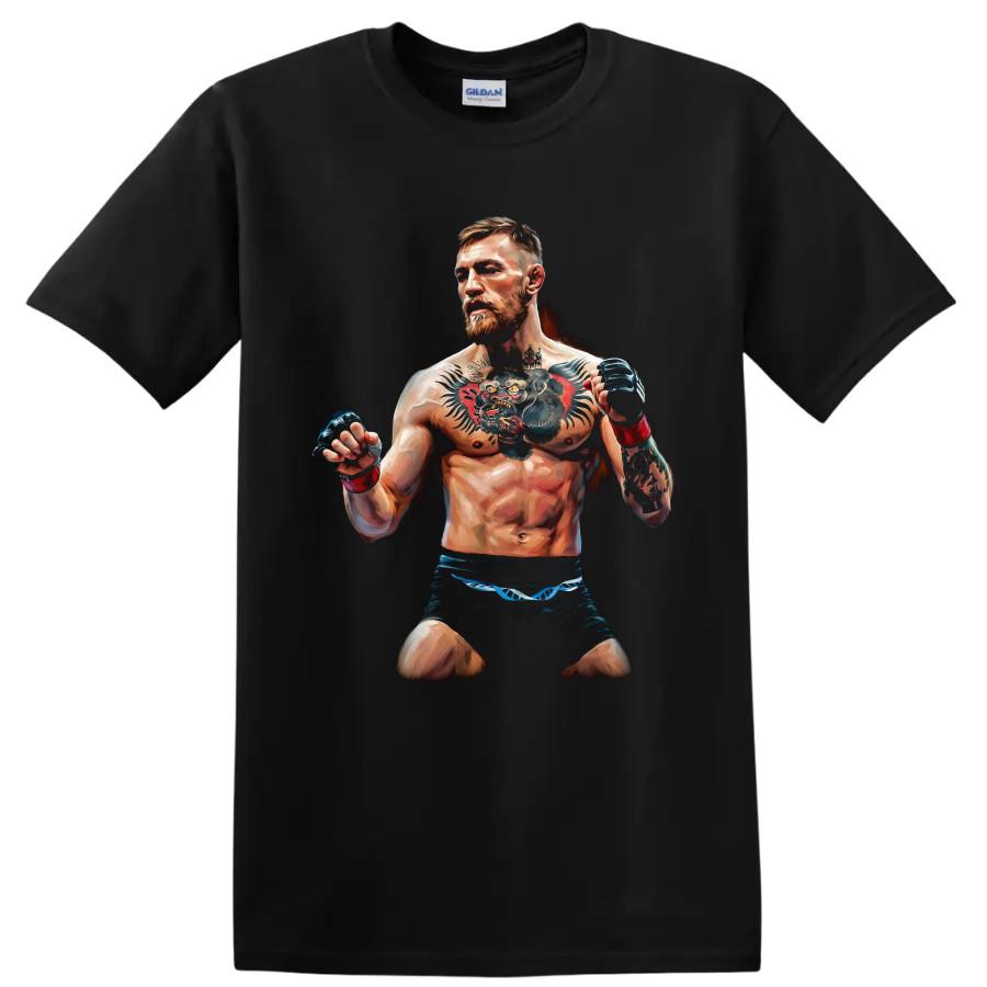 T-shirt Conor McGregor Combattente MMA Ritratto Combattivo Tatuato Maglietta Grafica Regalo