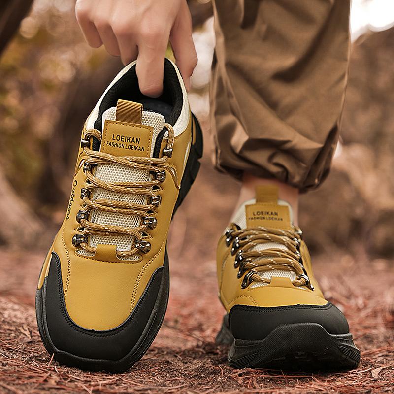 Men's Platform Non Slip Safety Boots Comfortable Trend Travel Shoes Outdoor Hiking Casual Shoes
