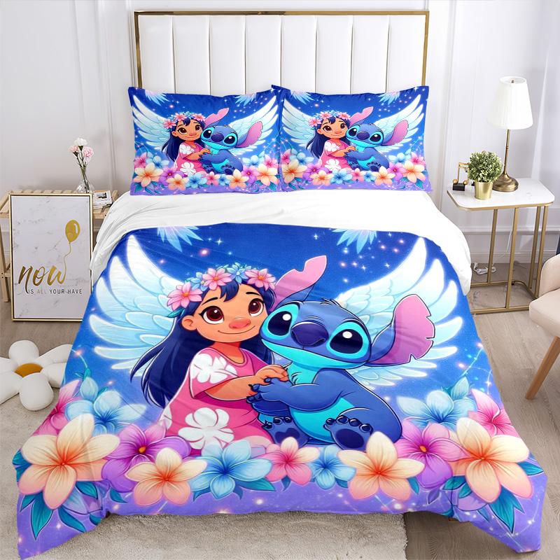 Lilo Stitch Fantasy Print 3Pcs Bedding Setduvet Cover With 2 Bedropillowcase Home Birthday Gift