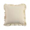 Copricuscino Decorativo a Volant per Divano Letto Quadrato, Federa a Quadri in Cotone con Bordo Arricciato, Cuscini Monocolore 18x18 Pollici 20x12 Copertura Decorativa per
