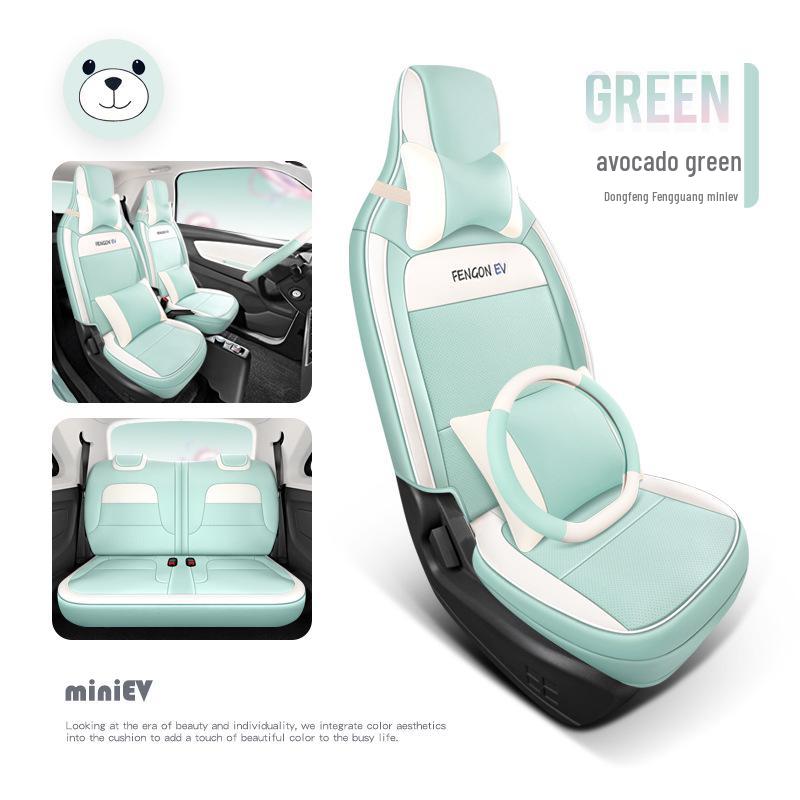 Wuling Hongguang MiniEV Seat Cover: Full Wrap Macaron Leather Cushion