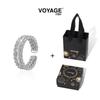 Voyage Zirconia Open Adjustable Ring: Elegant, Modern Design for Women