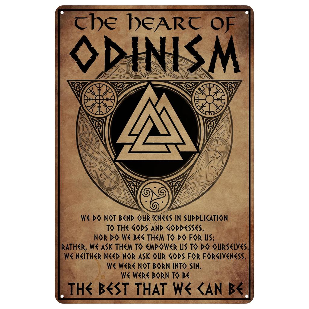 1pc Vintage Viking Metal Signs Wolf Viking Code Home Bedroom Kitchen Bathroom Bar Office Various Scenes Wall Decor 8x12 Inch