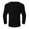 Spring Men's Fashion Knit T-Shirt Solid Color V-Neck Long Sleeve Leisure Streetwear Popular Hollow Out Loose Tees