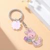 Flower Butterfly Heart Keychains Cartoon Pendant Keyring Handbag Charm Pendant