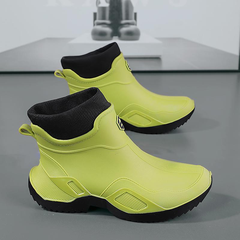 Rain Shoes Summer Kitchen Wear-resistant Water Shoes Takeaway Rider Black Labor Protection Rain Boots