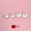 S999 Sterling Silver Butterfly Charm Pendant for DIY Crystal Bead Bracelet, Necklace, and Jewelry.