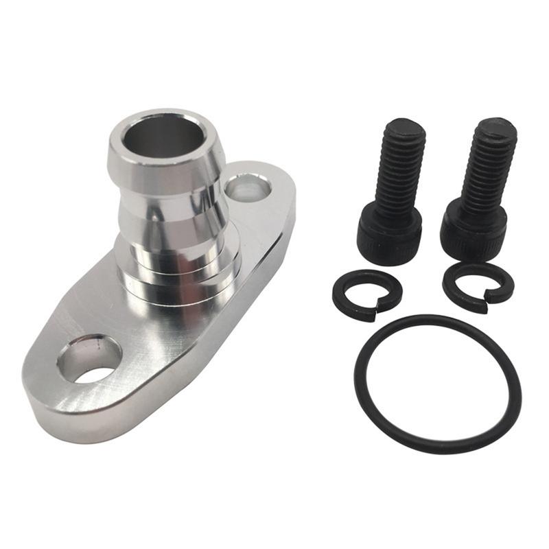 Turbos Oil Return Flange Heavy Duty Discharge Flange Aluminum Alloy Gasket Adapter Kit Replacement Auto Parts Turbine Oil Drain