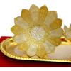 German Silver And Gold Plated Bowl Set With Royal Velvet Gift Box (Contains-2 Bowls 2 Spoons & 1 Tray), 100 ML