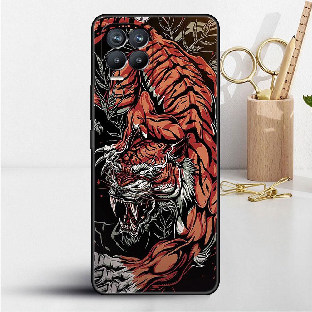 Case For Realme 8 C21y GT Neo 2 3 8i C21 7 C11 6 C12 C35 C3 GT 9 Pro C12 Silicone TPU Phone Cover Fashion Chinese Vintage Dragon