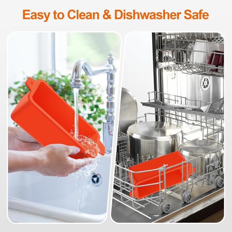 1PC Silicone Grease Cup Liner BBQ Grease Tray, Durable Drip Tray Blackstone Baking Tray Accessories