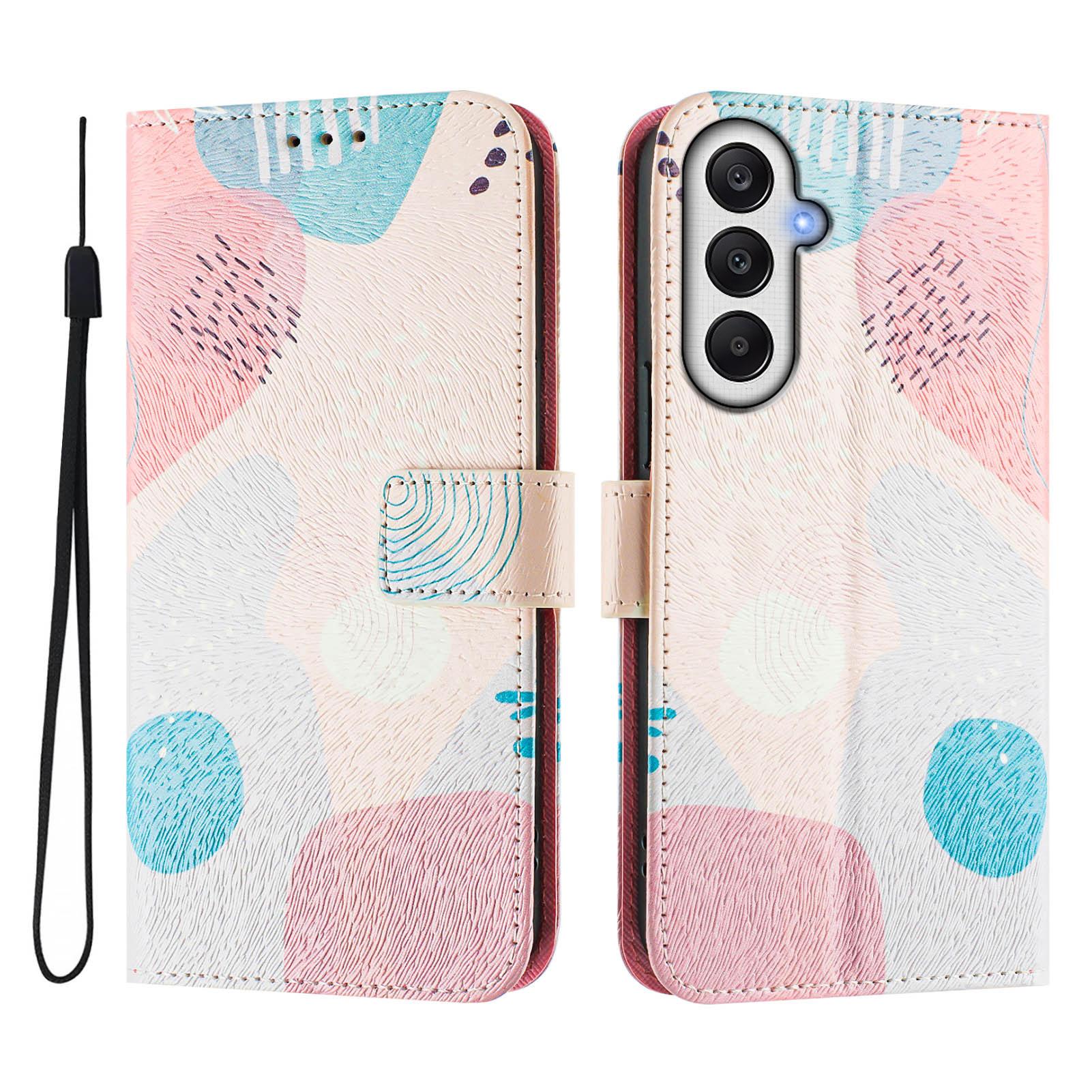 

For Samsung Galaxy A55 5G Case Pattern Printing Wallet Phone Cover with Strap Graffiti