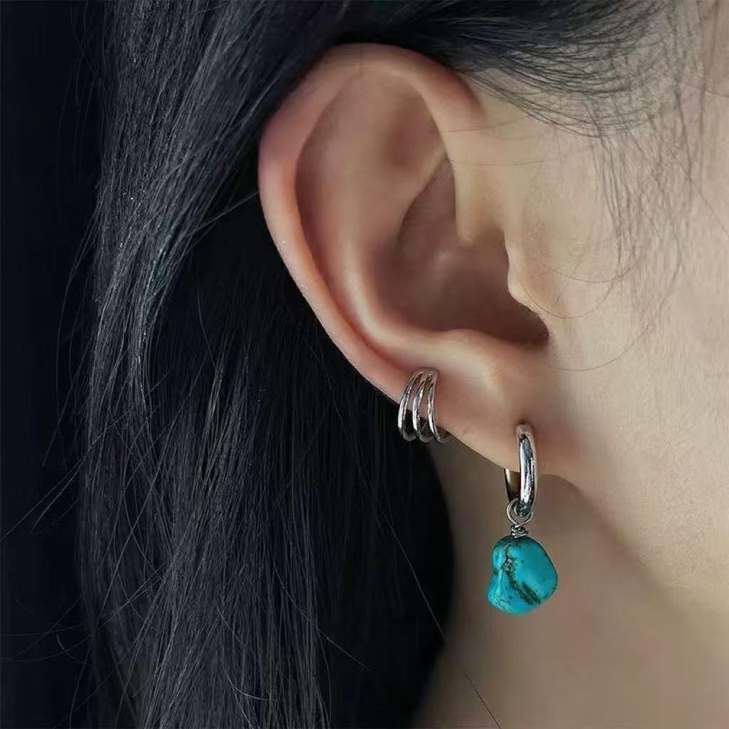 2026 Designer Tibetan-Style Turquoise Earrings: High-End Ethnic Retro for Women