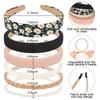 Girls Headbands Women 6 Pk Different Designs Cute Headband Set Fashion Preppy Head Band Non Slip Hair Accessories for Women