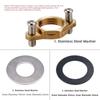 Copper Stainless Steel Faucet Fixing Nut 4.45x3.4x2cm For Single Cold Water Tap Kitchen Sink Mounting Accessories