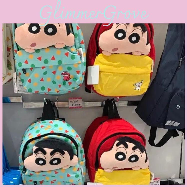 Crayon Shinchan Cartoon Backpack For Kids With Nylon Material And Padded Straps