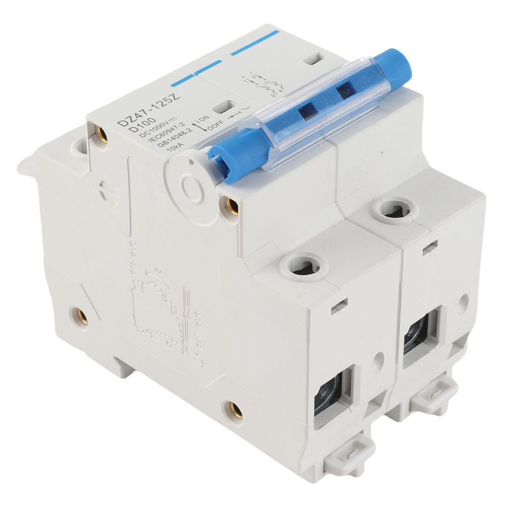 DC Circuit Breaker 10KA Breaking Capacity 36mm DIN Rail Overload Protection Miniature Circuit Breaker DC1000V